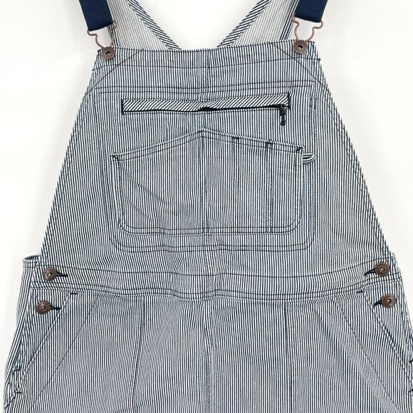 Duluth Trading Rootstock Engineer Striped Heirloom Gardening Short Overalls L - Picture 3 of 13